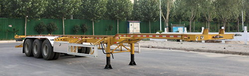 中顺广信牌14米35.2吨3轴集装箱运输半挂车(HGX9401TJZE45)