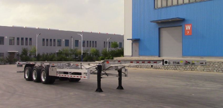 丛林牌13.9米35.6吨3轴铝合金集装箱运输半挂车(LCL9408TJZ)