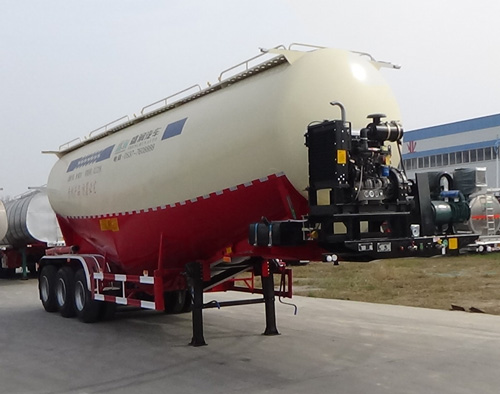 盛润牌11.5米29.4吨3轴中密度粉粒物料运输半挂车(SKW9403GFLA)
