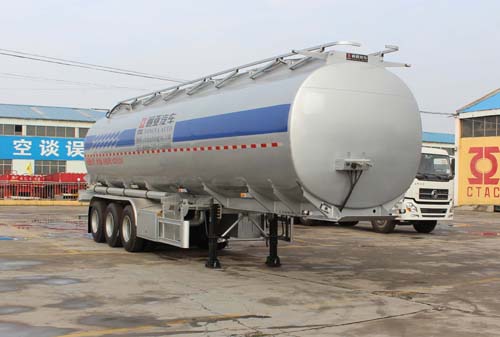 通亚达牌11.7米33吨3轴铝合金液态食品运输半挂车(CTY9400GYS)