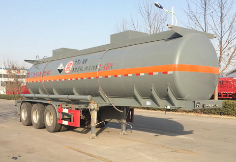 景阳岗牌10米32.2吨3轴腐蚀性物品罐式运输半挂车(SFL9400GFW)
