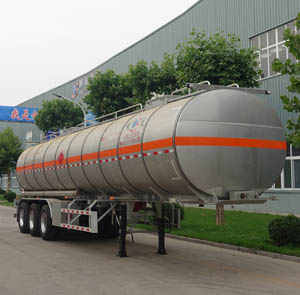 明航牌ZPS9403GRY铝合金易燃液体罐式运输半挂车图片