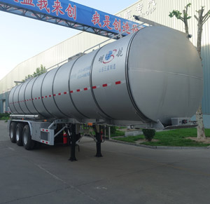明航牌10.9米33.7吨3轴铝合金食用油运输半挂车(ZPS9409GSYB)