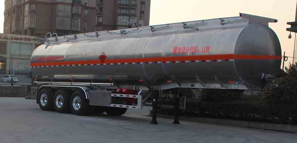 皖汽汽车牌10.9米34吨3轴铝合金易燃液体罐式运输半挂车(CTD9403GRY)