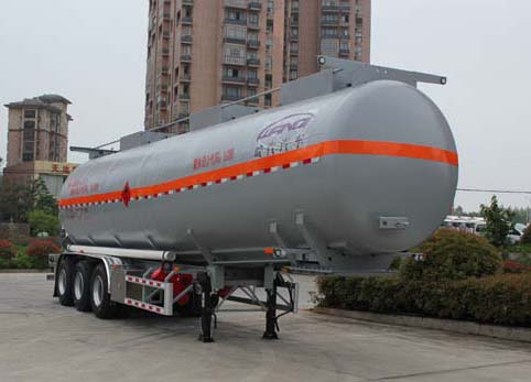 皖汽汽车牌12.2米31.5吨3轴易燃液体罐式运输半挂车(CTD9405GRY)