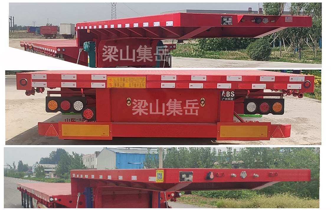 集岳牌TZZ9400TDP低平板半挂车公告图片