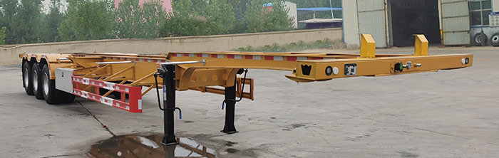 中豫国宇牌13米34.7吨3轴集装箱运输半挂车(ZGY9400TJZ)