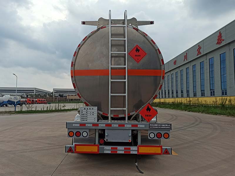 正康广川牌SXM9400GRY铝合金易燃液体罐式运输半挂车公告图片