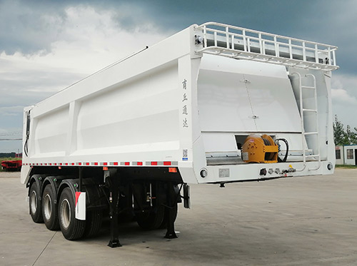 智慧树牌8.9米31.4吨3轴散装粮食运输半挂车(TDZ9400ZLS)