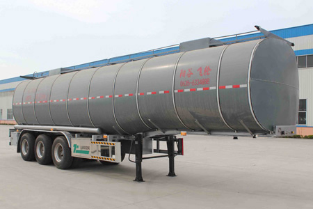 景阳岗牌11米33.6吨3轴铝合金液态食品运输半挂车(SFL9401GYSL)