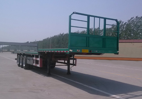 广恩牌13米33.5吨3轴平板运输半挂车(YYX9400TPBE)