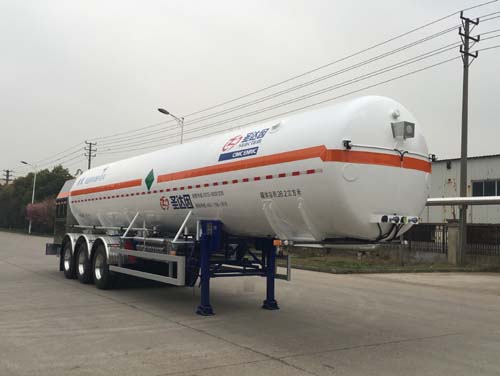 圣达因牌13.1米27.8吨3轴低温液体运输半挂车(SDY9407GDYY1)