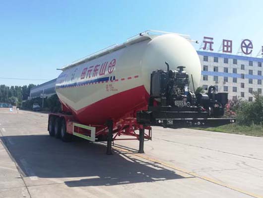 梁山元田牌11.4米31.3吨3轴低密度粉粒物料运输半挂车(AYC9409GFL)