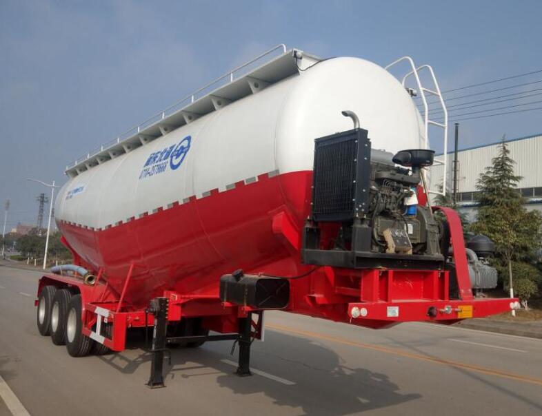 东润牌10.7米32.4吨3轴中密度粉粒物料运输半挂车(WSH9405GFL)