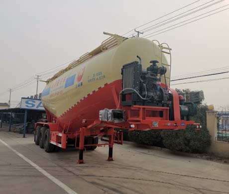 三威牌10.5米32.5吨3轴中密度粉粒物料运输半挂车(WQY9401GFLA)