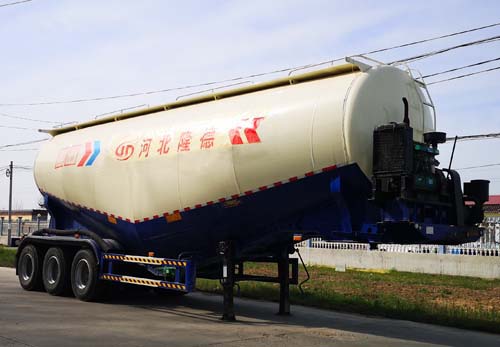 隆专牌10.5米32.2吨3轴中密度粉粒物料运输半挂车(JLD9400GFL)