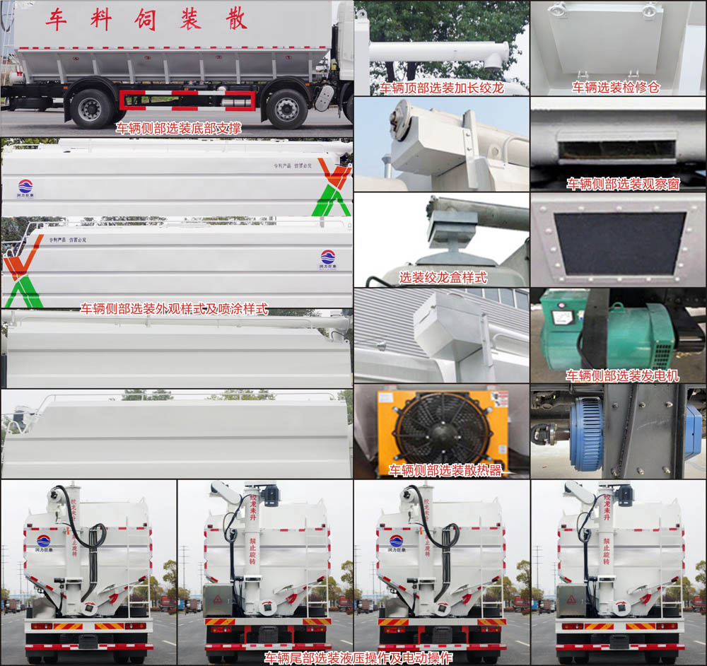 潤知星牌SCS5250ZSLDFV6散裝飼料運輸車公告圖片