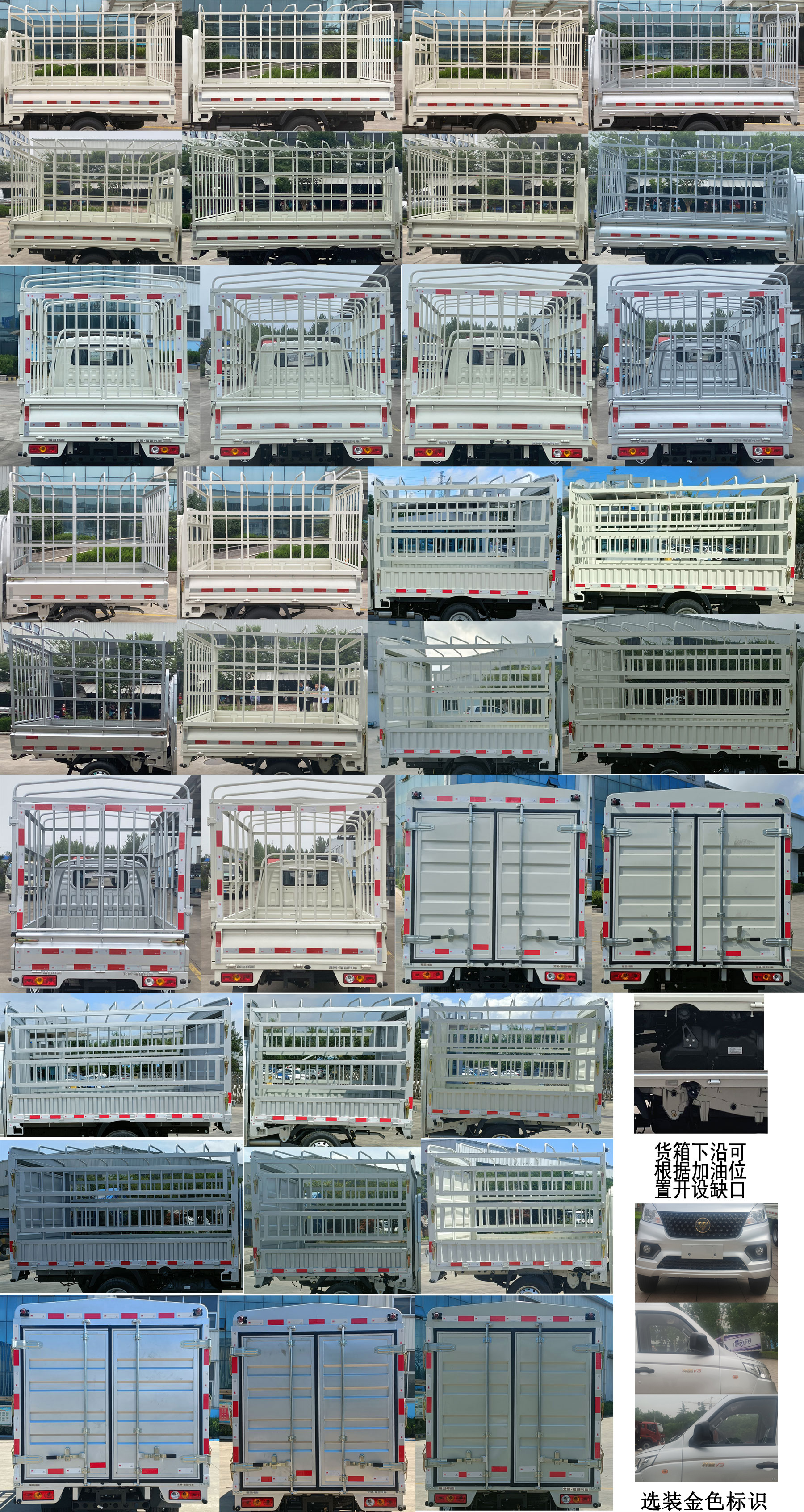 福田牌BJ5030CCY3AV8-31倉柵式運(yùn)輸車公告圖片