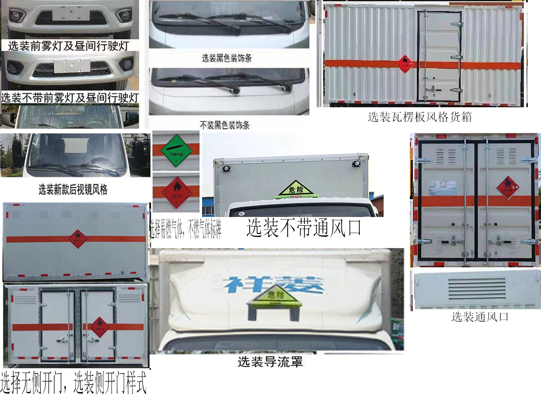 鸿星达牌SJR5032XRQ-6易燃气体厢式运输车公告图片