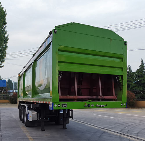 凯迪亚特牌10米31.3吨3轴散装粮食运输半挂车(LCC9402ZLS)