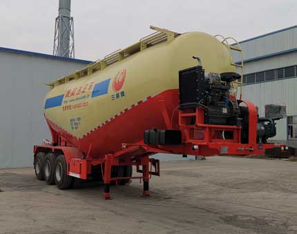 三威牌9.7米32.5吨3轴中密度粉粒物料运输半挂车(WQY9403GFL)