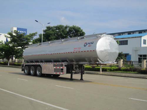 运力牌11.9米32.8吨3轴铝合金食用油运输半挂车(LG9400GSY)