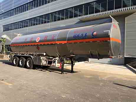 河海明珠牌12.2米34.2吨3轴铝合金易燃液体罐式运输半挂车(MZC9409GRY)