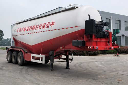 鲁郓骏骋牌10.8米31.7吨3轴中密度粉粒物料运输半挂车(YJC9400GFL)
