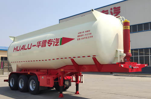 华鲁业兴牌9.6米31.9吨3轴中密度粉粒物料运输半挂车(HYX9406GFL)