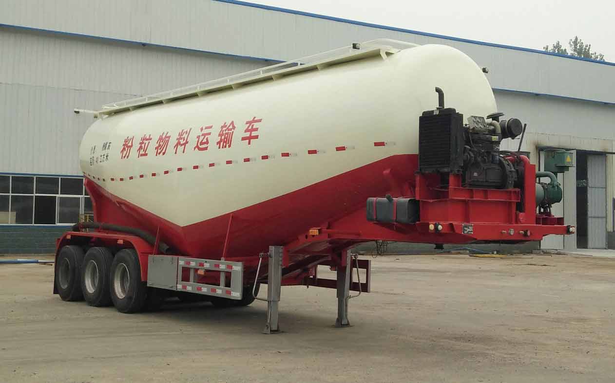 威正百业牌10.8米31吨3轴中密度粉粒物料运输半挂车(WZB9400GFL)