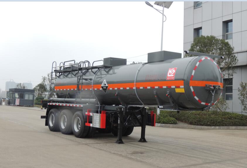 醒狮牌10.2米32.5吨3轴腐蚀性物品罐式运输半挂车(SLS9409GFWB)