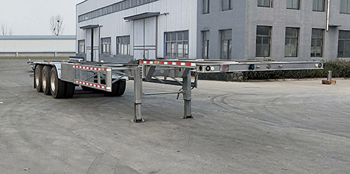 迪尔帕斯牌14米35.7吨3轴铝合金集装箱运输半挂车(DRP9401TJZE)