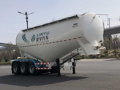 凌宇牌9.1米33.9吨3轴中密度粉粒物料运输半挂车(CLY9400GFL8)