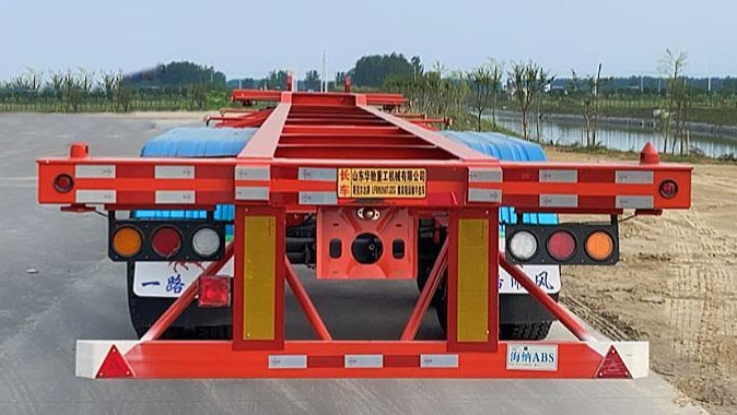 斯克尔达牌LFM9350TJZG集装箱运输半挂车公告图片