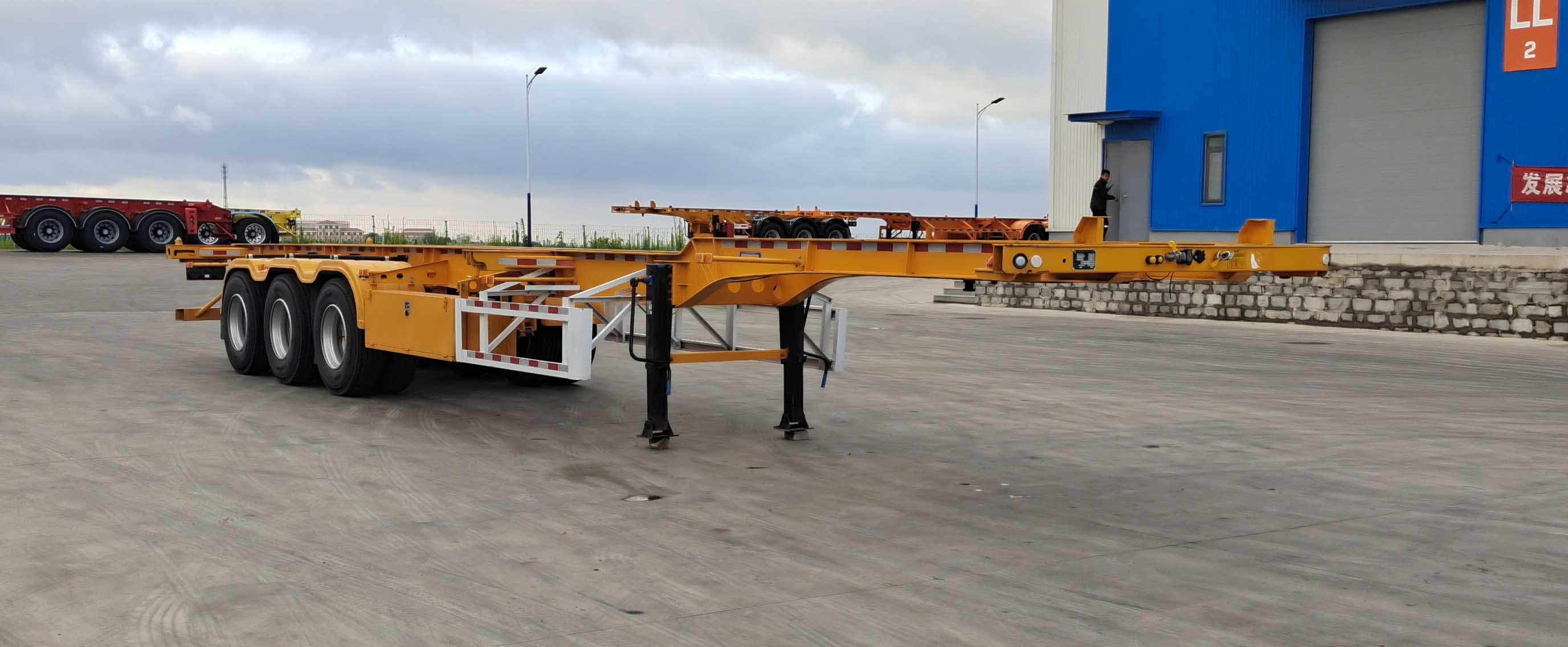 迪尔帕斯牌14米35.2吨3轴集装箱运输半挂车(DRP9403TJZ)