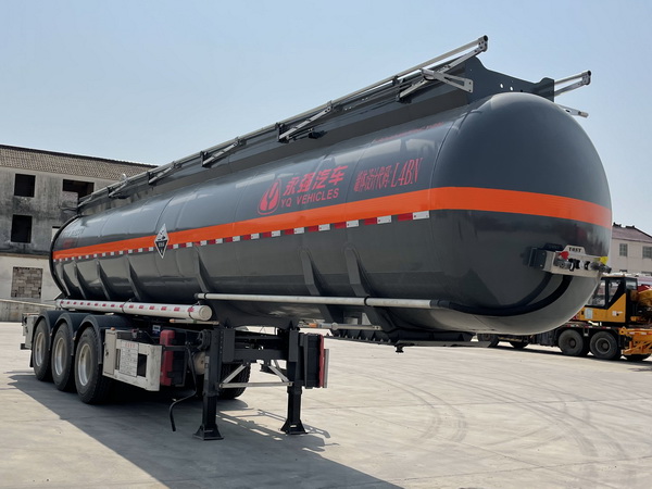 永强牌11.4米34吨3轴腐蚀性物品罐式运输半挂车(YQ9401GFWCY2N)