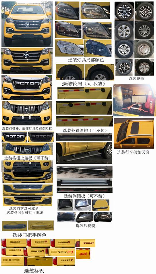 福田牌BJ5027XGC-4X工程車公告圖片