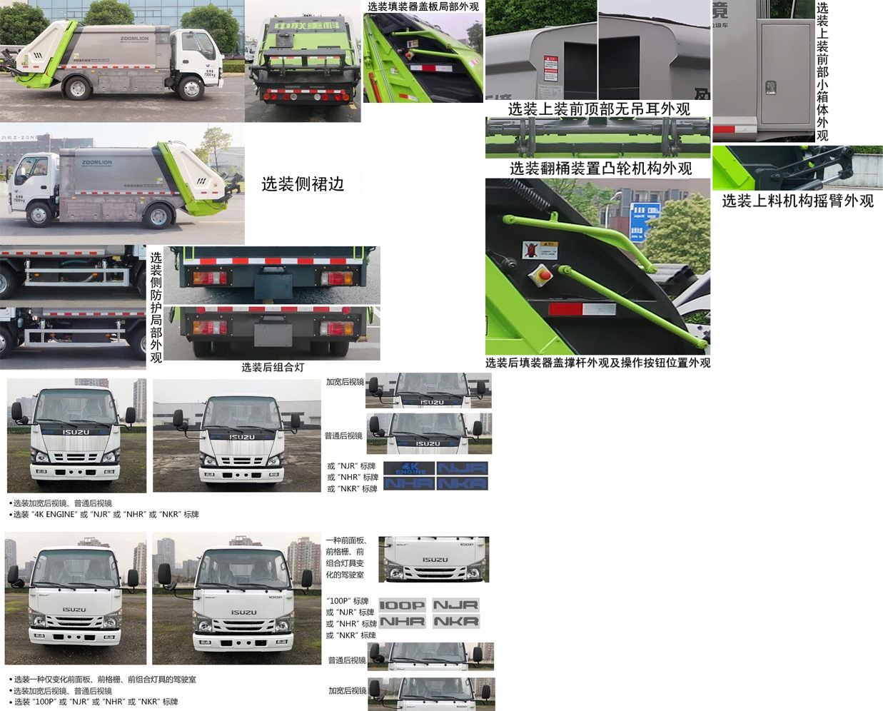 中联牌ZBH5070ZYSQLE6压缩式垃圾车公告图片