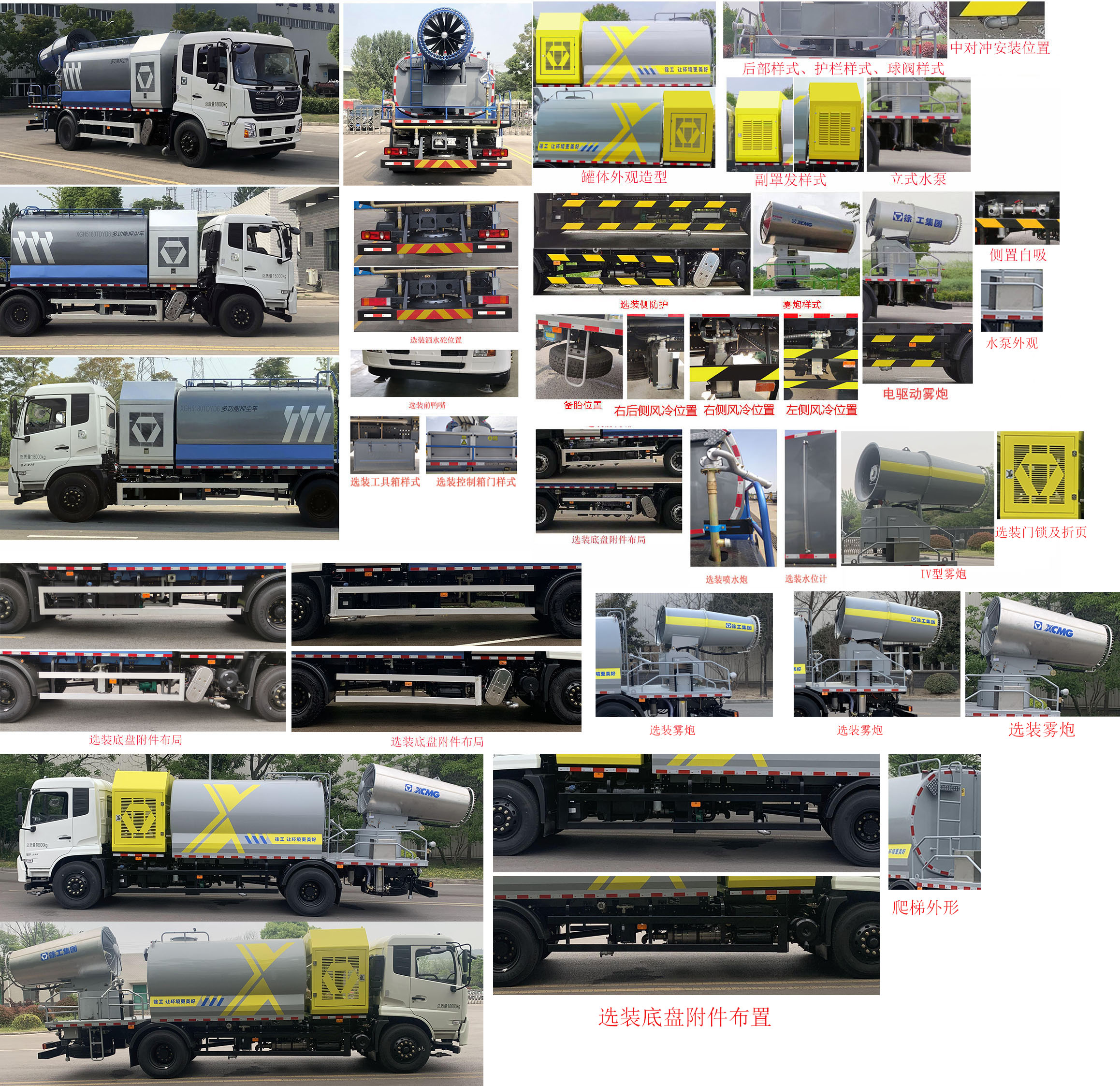 徐工牌XGH5180TDYD6多功能抑尘车公告图片