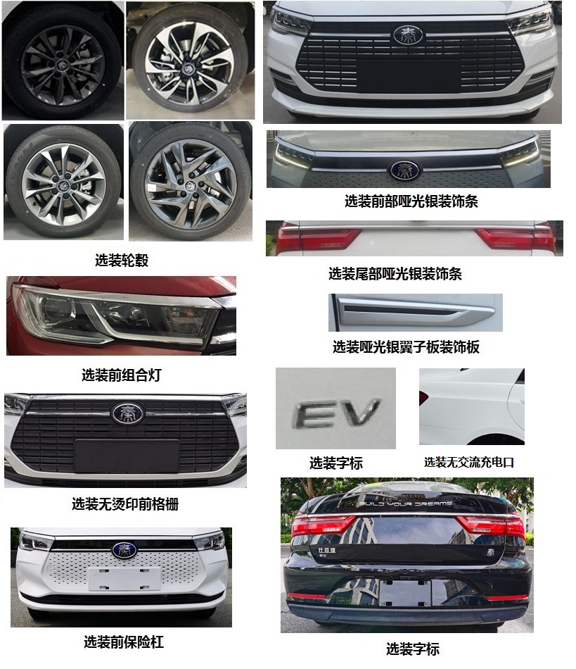 比亚迪牌BYD7005BEVA9纯电动轿车公告图片