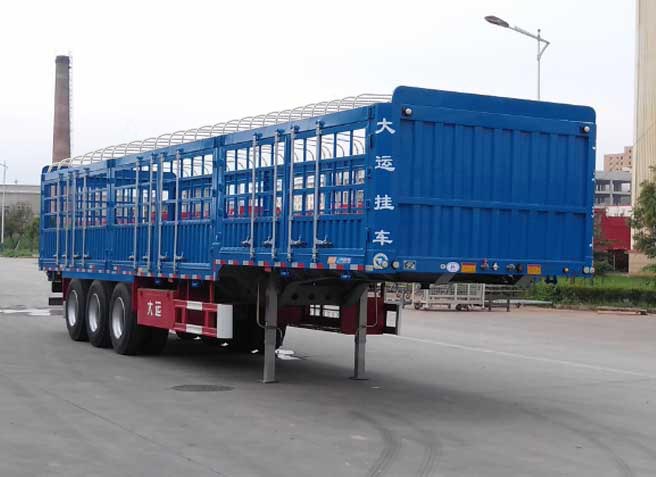 大运牌13米34.3吨3轴仓栅式运输半挂车(CGC9401CCY367)