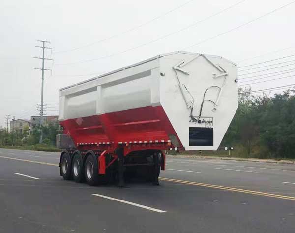 龙星汇牌9.8米32.2吨3轴散装粮食运输半挂车(HLV9403ZLS)