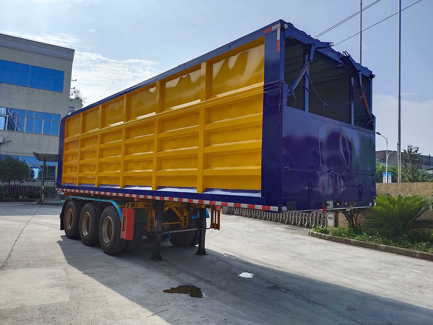 钦洋牌9.8米32.6吨3轴散装粮食运输半挂车(CJC9408ZLS)