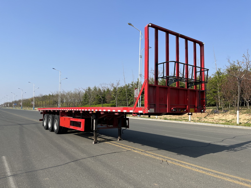 籍山凯达牌13米33.5吨3轴平板运输半挂车(NXK9402TPB)