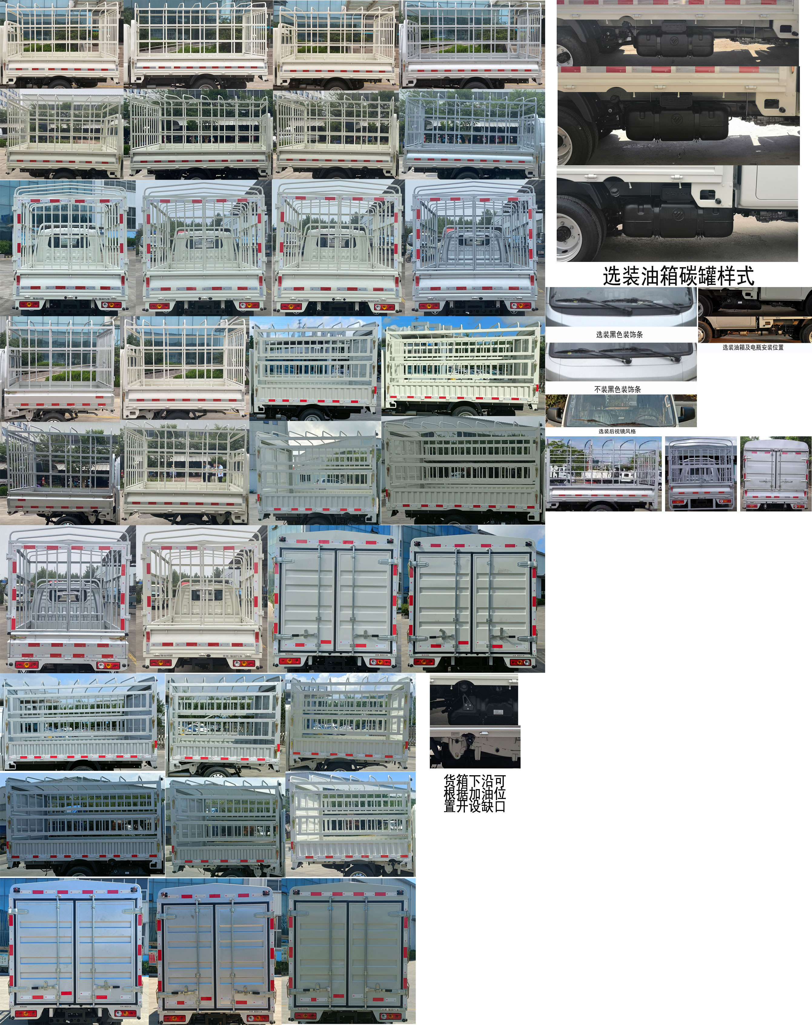 福田牌BJ5031CCY3AV4-52倉柵式運輸車公告圖片