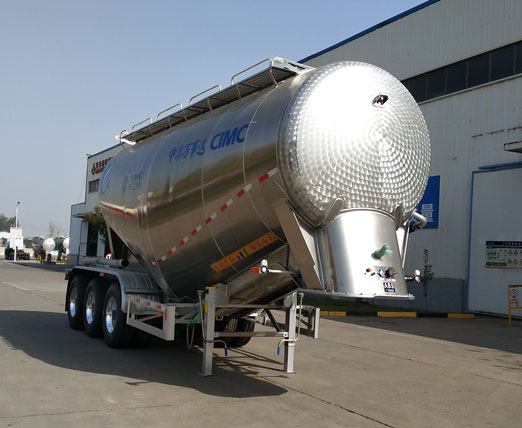 万事达牌8.9米35.3吨3轴铝合金中密度粉粒物料运输半挂车(SDW9405GFLB)