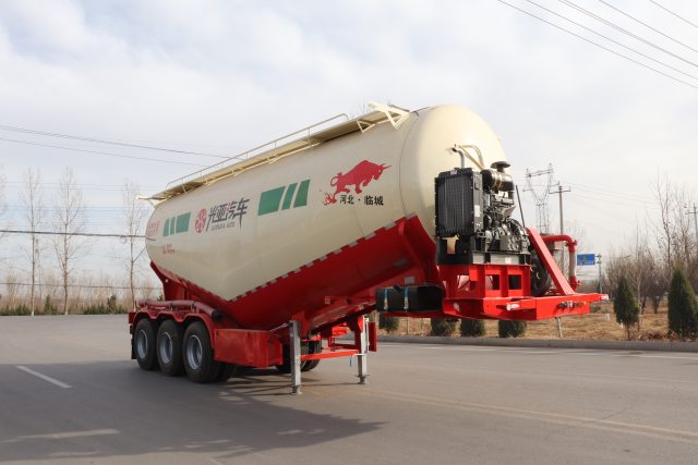 光亚通达牌9.7米33.1吨3轴中密度粉粒物料运输半挂车(JGY9408GFL41)