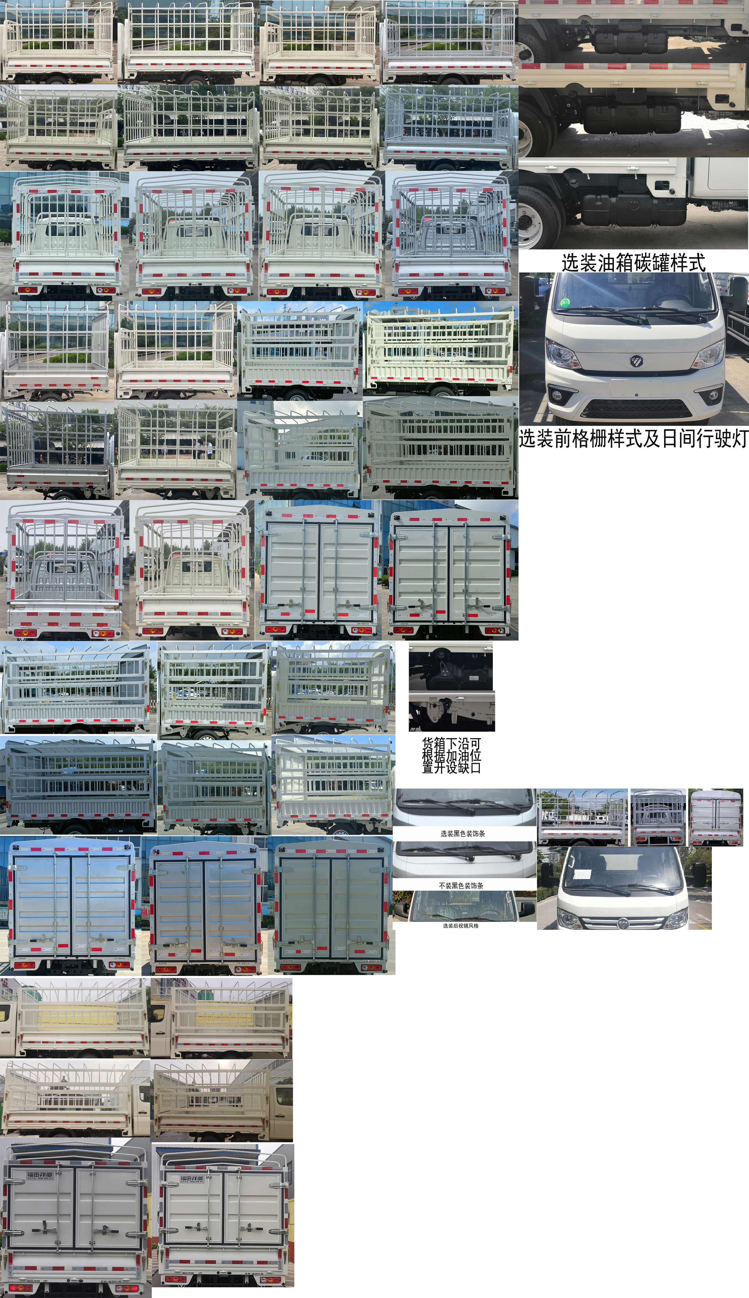 福田牌BJ5032CCY3AV5-03倉(cāng)柵式運(yùn)輸車公告圖片