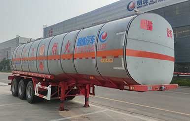 河海明珠牌10.4米31.6吨3轴易燃液体罐式运输半挂车(MZC9400GRYT)
