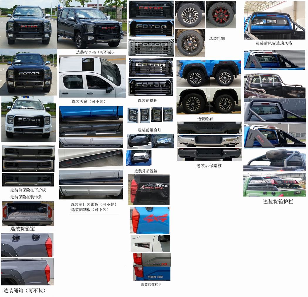 福田牌BJ2037Y2MBV-3D多用途越野货车公告图片